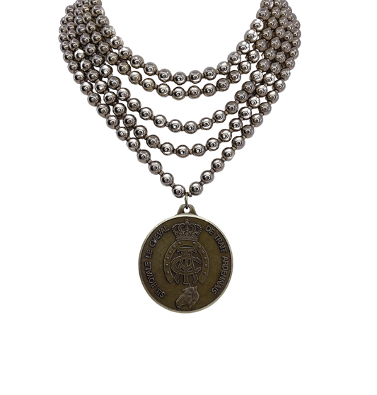 Vintage Belgium Souvenir Coin Necklace