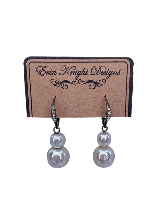 Vintage Haskell Faux Pearl Earrings