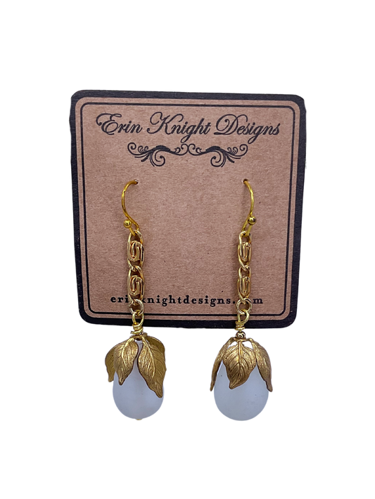 Vintage Frosted Drop Earrings