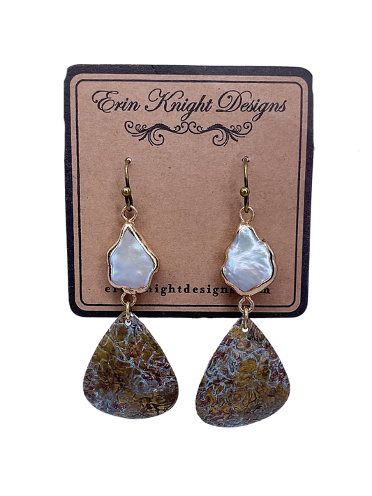 Pearl Patina Earrings