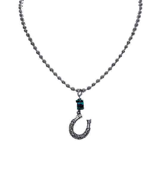 Turquoise and Horseshoe Necklace