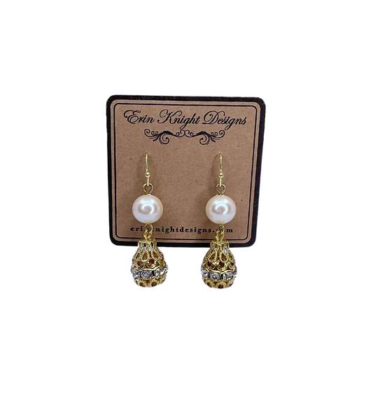 Vintage Filigree Teardop Earrings