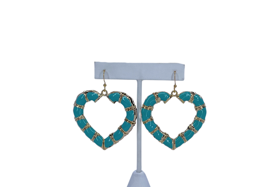 Vintage Turquoise Enamel Earrings