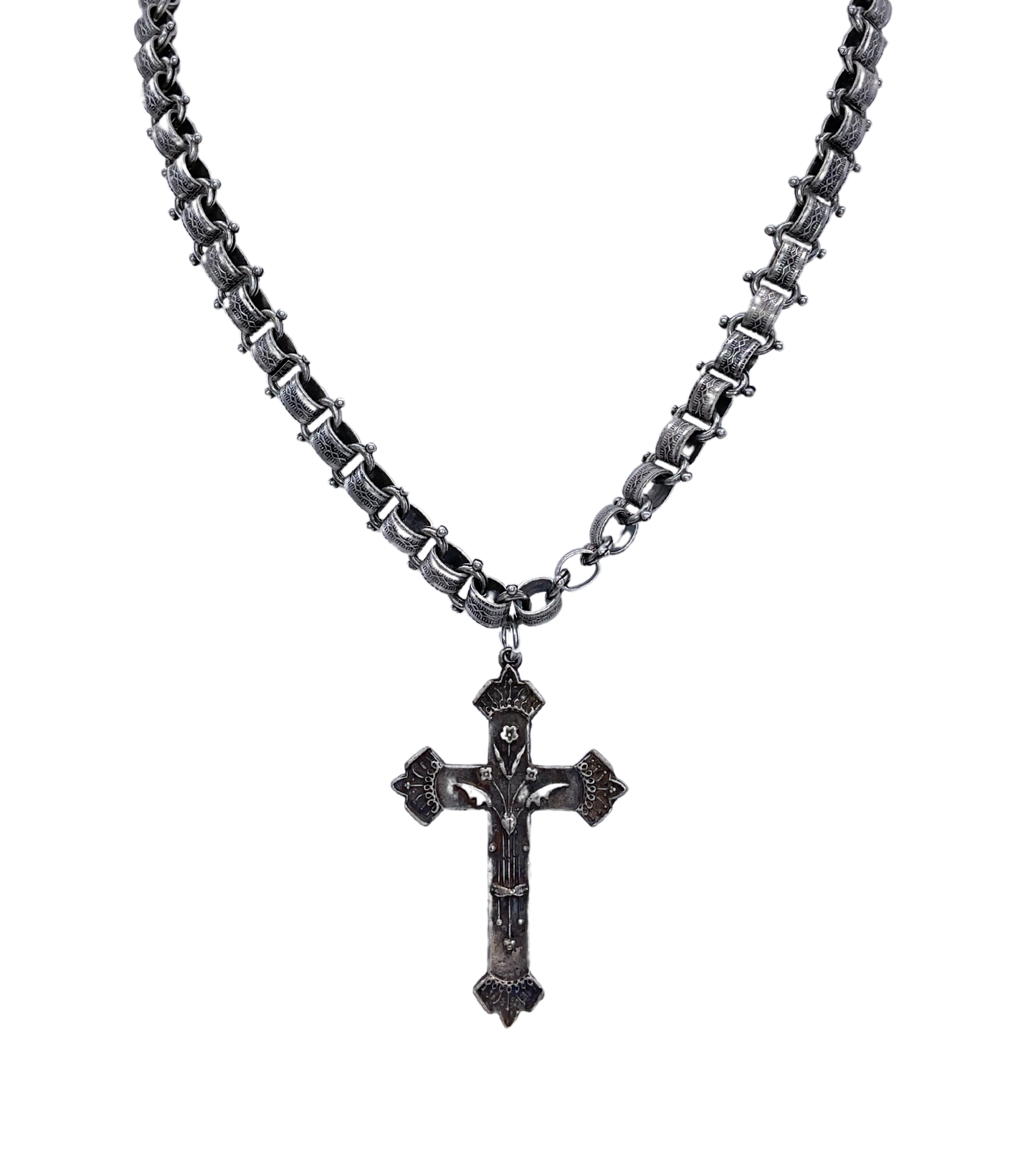 Bookchain and Cross Necklace