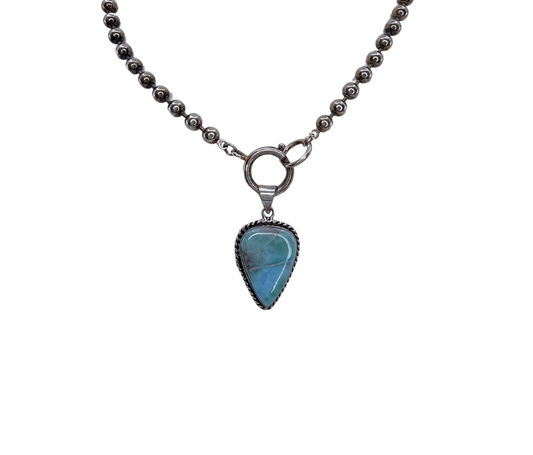 Larimar Triangle Necklace