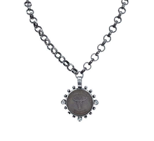 Longhorn Coin Necklace