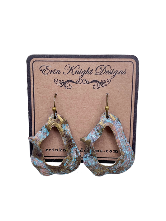 Wavy Patina Earrings