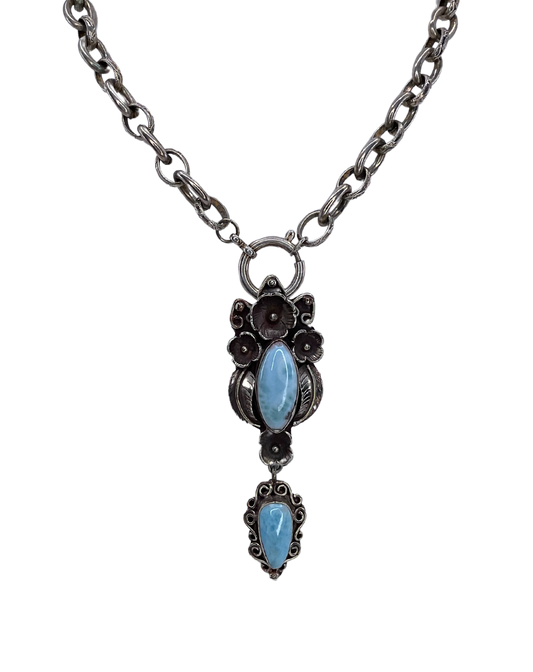 Double Larimar Necklace