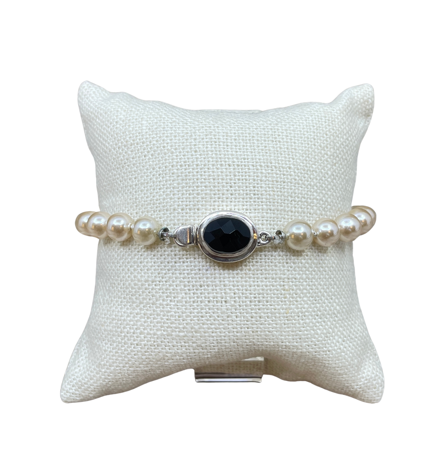 Vintage Pearl Bracelet With Various Stones