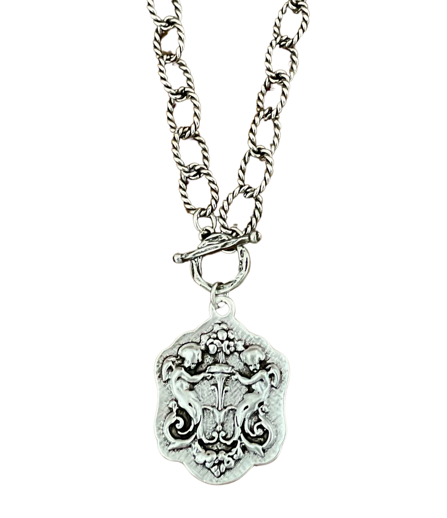 Vintage Reproduction Twin Cherub Necklace