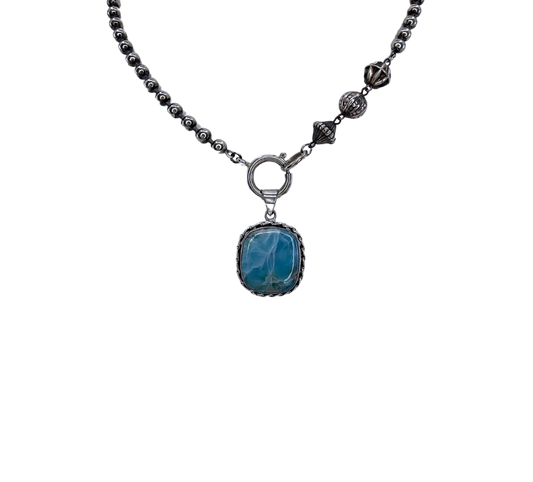 Square Larimar Necklace