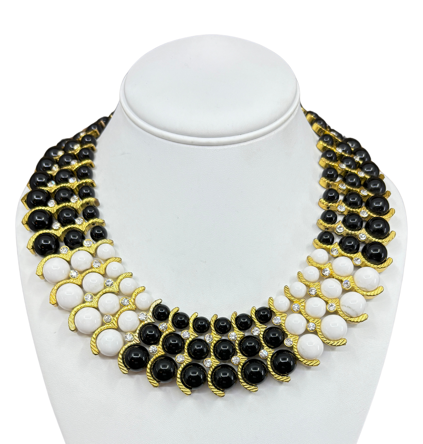 Large Vintage Bead Collar Necklace