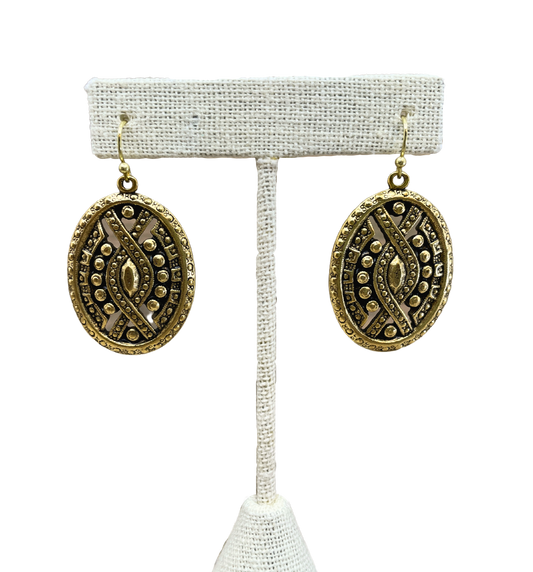 Gold Plated Vintage Reproduction Earrings