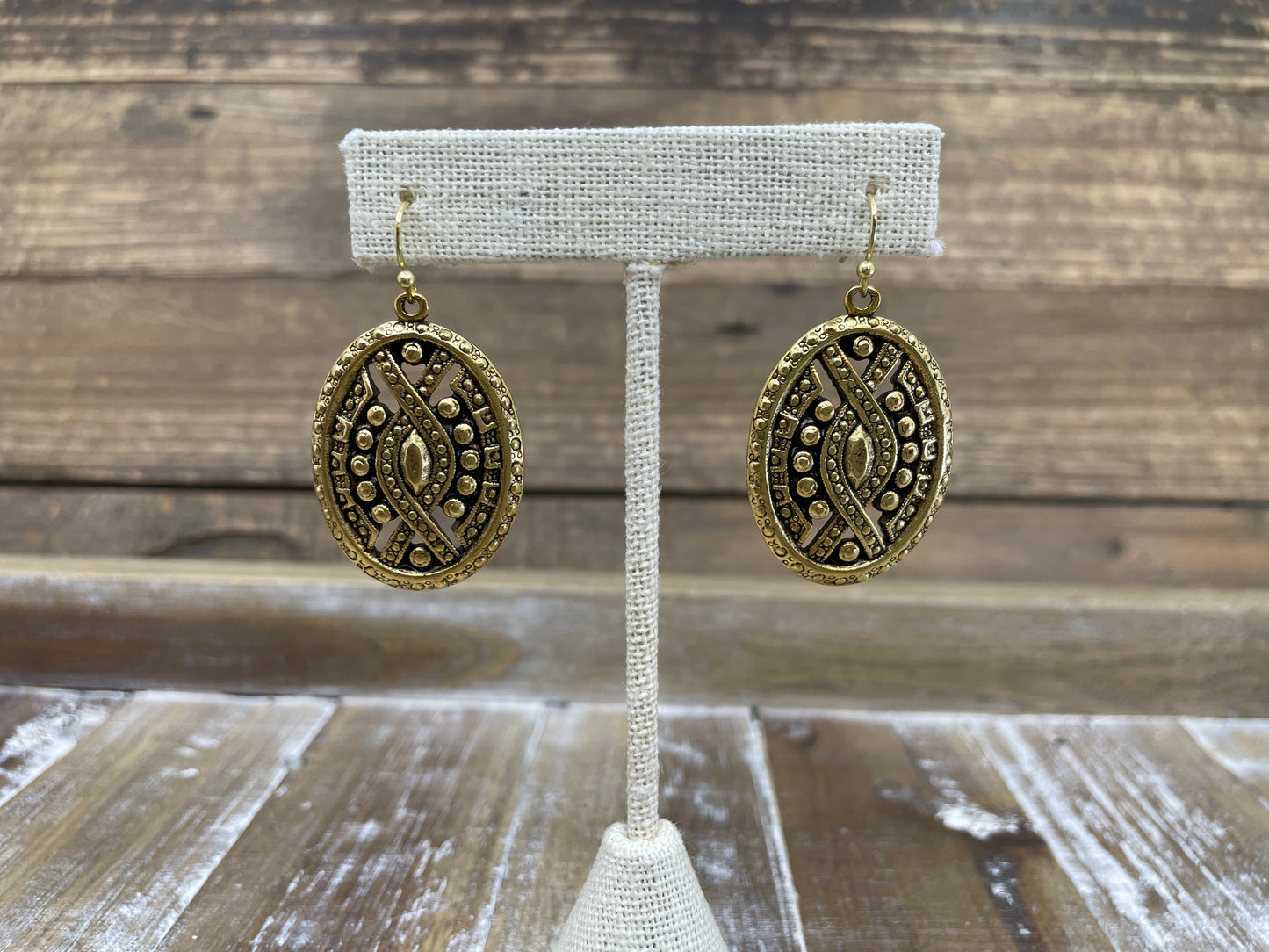 Gold Plated Vintage Reproduction Earrings