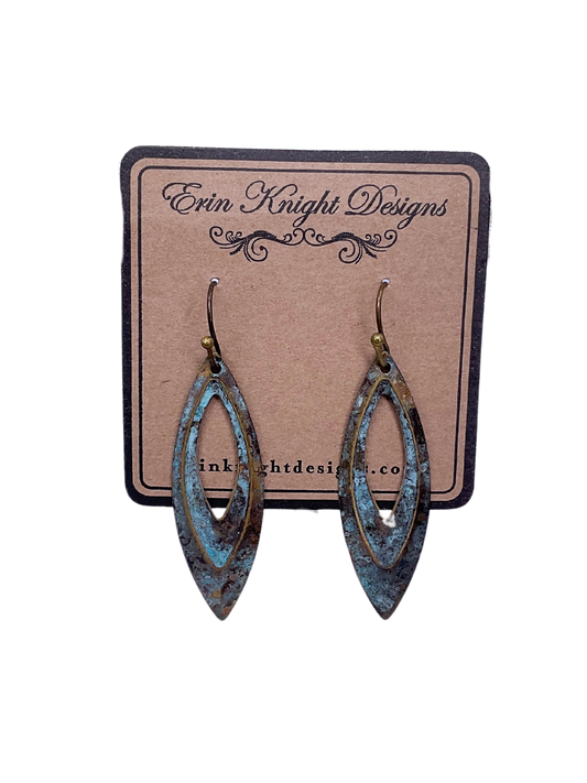 Patina Open Drop Earrings