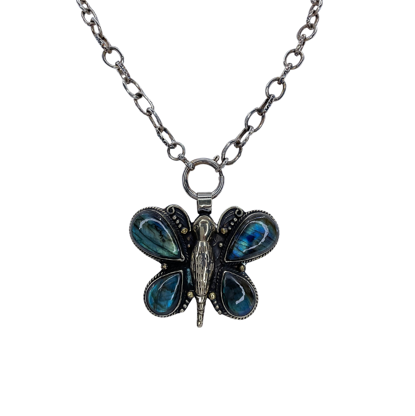 Labradorite Butterfly Necklace