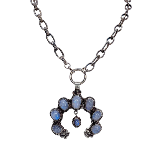 Moonstone Squash Blossom Necklace