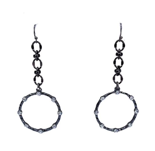 Vintage Bling Dark Sterling Plated Dangles