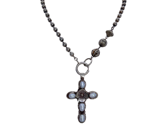 Pearl Cross Necklace