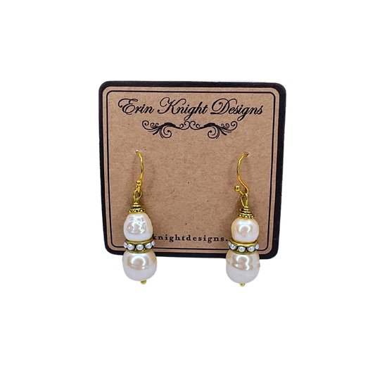 Vintage Faux Pearl Earrings