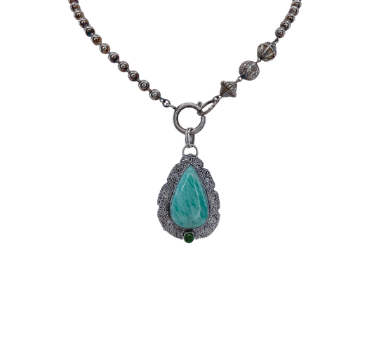 Amazonite Green Tourlamine Necklace