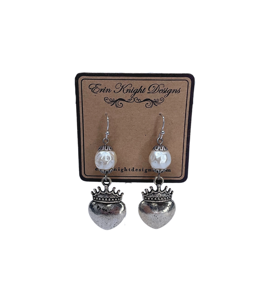 Heart Crown Earrings